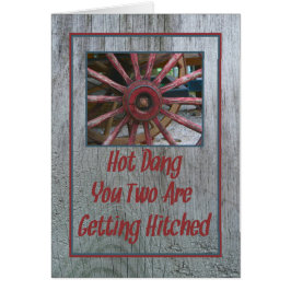 Hot Dang Weddenschap-kaart met Wagon Wheel