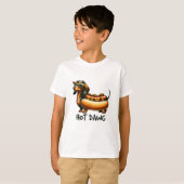 Hot Dawg: Cool Teckel Hot Dog Kinderen T-shirt (Voorkant volledig)