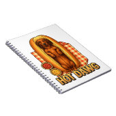 Hot Dawg Funny Dachshund Hot Dog Parody Cute Dog  Notitieboek (Rechterzijde)