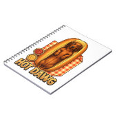 Hot Dawg Funny Dachshund Hot Dog Parody Cute Dog  Notitieboek (Linkerzijde)