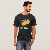 Hot-Dawg Funny Hot-Dog in een donkere longen T-shirt (Voorkant volledig)