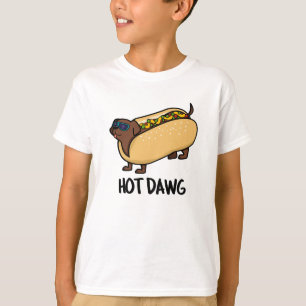 Hot-Dawg Funny Hot-Dog in een non-stop T-shirt