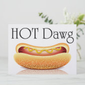 Hot Dawg of iets anders! Uitnodiging (Staand voorkant)