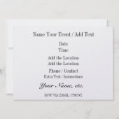 Hot Dawg of iets anders! Uitnodiging (Achterkant)