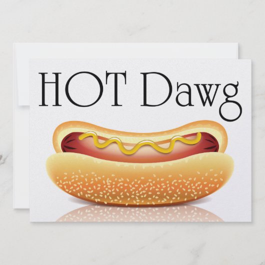 Hot Dawg of iets anders! Uitnodiging (Voorkant)