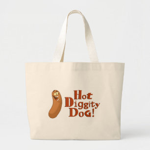 Hot Diggity Dog Bag Grote Tote Bag