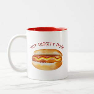 Hot Diggity Dog Cookout Coffee Mok – Grappig BBQ P