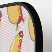 Hot Diggity Dog Fun Cheeky Retro Karakter Pickleball Paddle (Links Detail)