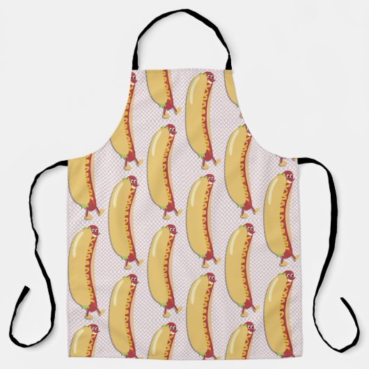 Hot Diggity Dog Fun Cheeky Retro Karakter Schort (Voorkant)