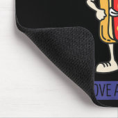 Hot Diggity Dog Juli 4e Patriotic BBQ Picnic USA Muismat (Hoek)