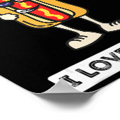 Hot Diggity Dog op 4 juli Patriottic BBQ Picnic Co Poster (Hoek)