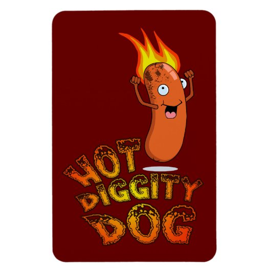 Hot Diggity Dog Premium Flexi Magnet Magneet (Verticaal)