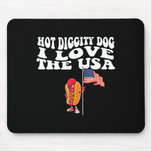 Hot Diggity Dog Verenigde Staten Amerikaanse vlag Muismat