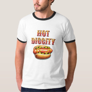 Hot Diggity   Retro hotdog T-shirt