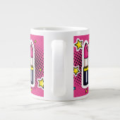 Hot Diva Girl Pop Art Lippenstift Mok (Achterkant)