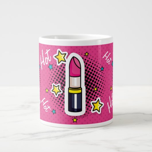 Hot Diva Girl Pop Art Lipstick Mok (Voorkant)