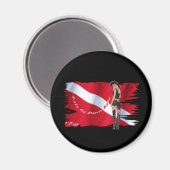 Hot Dive Babes in Bikini's Magneet (Voorkant / Achterkant)