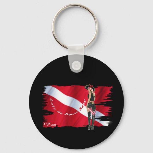 Hot Dive Babes in Bikini's Sleutelhanger (Voorkant)