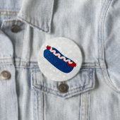 Hot Dog 4 juli Glitter Ronde Button 7,6 Cm (In situ)
