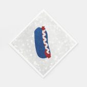 Hot Dog 4 juli Glitter Servet (Hoek)