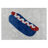 Hot Dog 4 juli Glitter Snijplank (Voorkant)