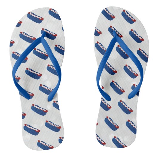 Hot Dog 4 juli glitters Teenslippers (Voetbed)