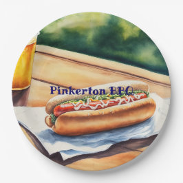 Hot Dog aangepast Papieren Bordje