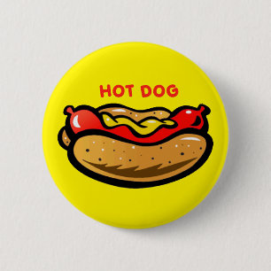Hot-Dog aangepaste kleurenButton Ronde Button 5,7 Cm