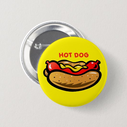 Hot-Dog aangepaste kleurenButton Ronde Button 5,7 Cm (Voorkant /achterkant)