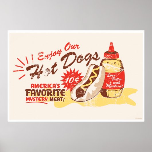 Hot-dog afdrukken poster (Voorkant)
