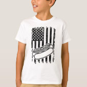 HOT DOG America Flag Hot Dog Eating Contest Hot T-shirt (Voorkant)