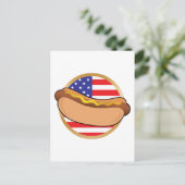 Hot Dog American Flag Briefkaart (Staand voorkant)