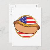 Hot Dog American Flag Briefkaart (Voorkant / Achterkant)
