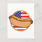 Hot Dog American Flag Briefkaart (Voorkant)