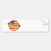 Hot Dog American Flag Bumpersticker (Voorkant)