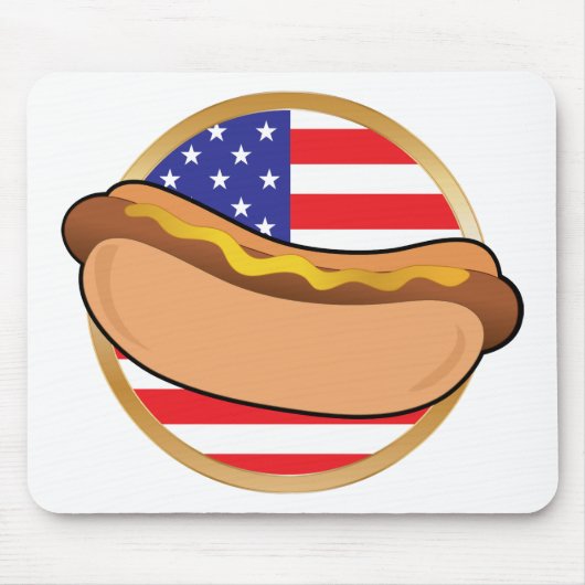 Hot Dog American Flag Muismat (Voorkant)