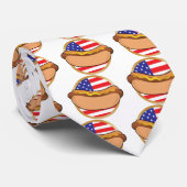 Hot Dog American Flag Stropdas (Opgerold)