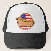 Hot Dog American Flag Trucker Pet (Voorkant)