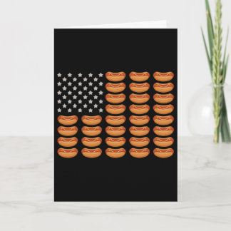 Hot Dog Amerikaanse Vlag 4 Juli Patriottische Zome Kaart