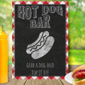 Hot Dog Bar I Do BBQ Party Sign. Poster