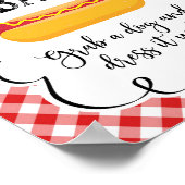 Hot Dog Bar Red Gingham I Do BBQ Poster (Hoek)
