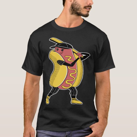 Hot-dog baseball sports t-shirt (Voorkant)