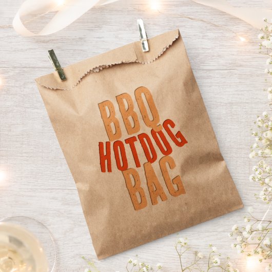 Hot Dog BBQ Food Paper Bag Bedankzakje (Geknipt)