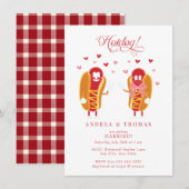 Hot Dog | BBQ | Koppels Vrijgezellenfeest Kaart (Voorkant / Achterkant)