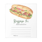 Hot Dog BBQ Time Capsule Bericht Notitieblok (Voorkant)