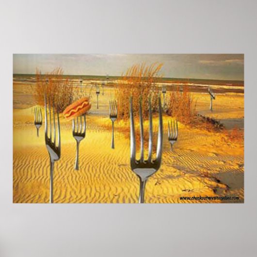 Hot Dog Beach Poster (Voorkant)