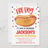 Hot Dog Birthday Party Invite Kaart (Voorkant)