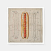 Hot Dog -blauwdruk Servet (Voorkant)