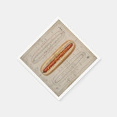 Hot Dog -blauwdruk Servet (Hoek)