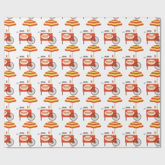 Hot Dog Cart Cadeaupapier (Vlak)